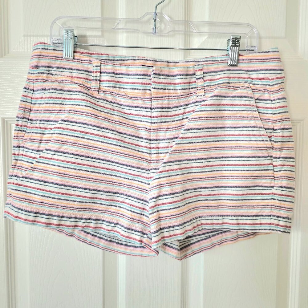 Khakis by Gap Girlfriend 3 Inch Multi Colored Striped Short size 10/30